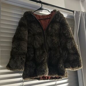 Faux Fur Coat Size 8